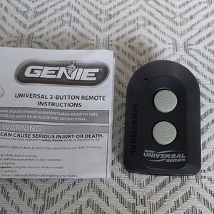 Genie Universal 2-Button Garage Remote - Black - Very Good Working Condition